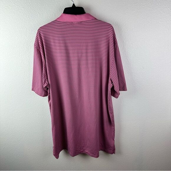 Peter Millar Purple White Stripe Polo Brookville‎ Shirt Size Xl - Picture 4 of 4